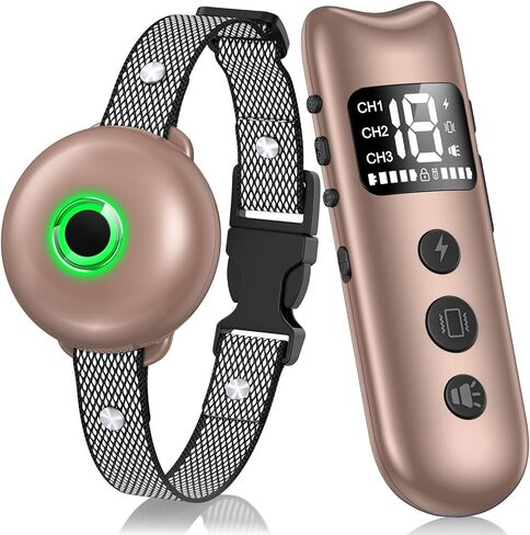 Dog Shock Collar, Dog Training Collar with Remote 2600FT, IPX7 Waterproof Rechargeable E-Collar, 3 Training Modes for All Breeds 10-120lbs(Black) in Saudi Arabia