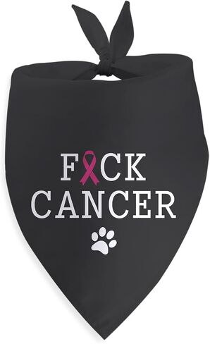 Fluff Cancer Dog Bandana Breast Cancer Survivor Breast Cancer Awareness Dog Bandana for Large Medium Small Dogs Photo Prop Pet Scarf Accessories Christmas Puppy Gifts in Kuwait
