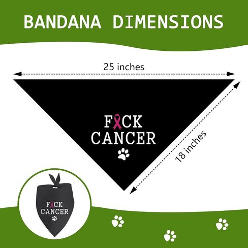 Fluff Cancer Dog Bandana Breast Cancer Survivor Breast Cancer Awareness Dog Bandana for Large Medium Small Dogs Photo Prop Pet Scarf Accessories Christmas Puppy Gifts in Kuwait