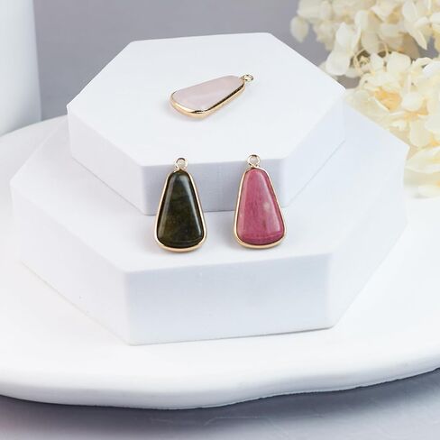 3 قطع قلادة Jasper الإمبراطورية الطبيعية ، وروابط الأحجار الكريمة سحر المجوهرات DIY صنع قلادة أحجار الأحجار الكريمة الفريدة للقلائد ، والأساور ، والأقراط in Kuwait