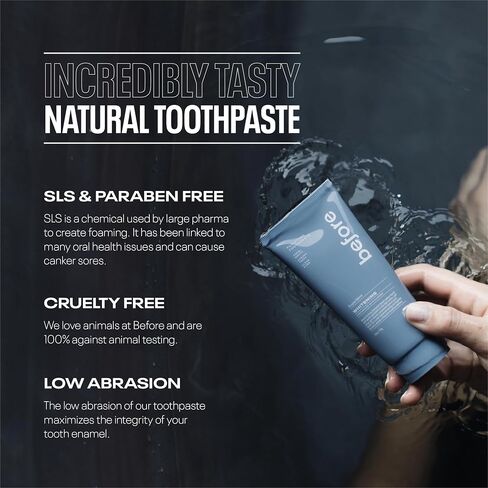 All Natural Whitening Toothpaste, SuperMint, Clean Natural Ingredients, Balanced Foaming, Low Abrasion, Long Lasting Freshness, Plant Based Recyclable Tube, 3.5 oz in Saudi Arabia