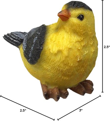 BANBERRY DESIGNS Goldfinch Bird Figurines Set of 3 Styles Birds Decoration 3" High in Saudi Arabia