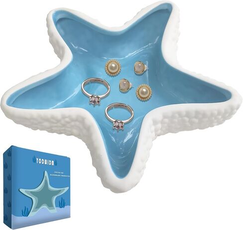 Conch Jewelry Tray, White Ceramic Jewelry Dish, Shell Trinket Dish, Earring Ring Holder Dish Ocean Coastal Decor Jewelry Plate Tray Key Bowl for Jewelry Home Room Beachy Decor Birthday Gift in Saudi Arabia