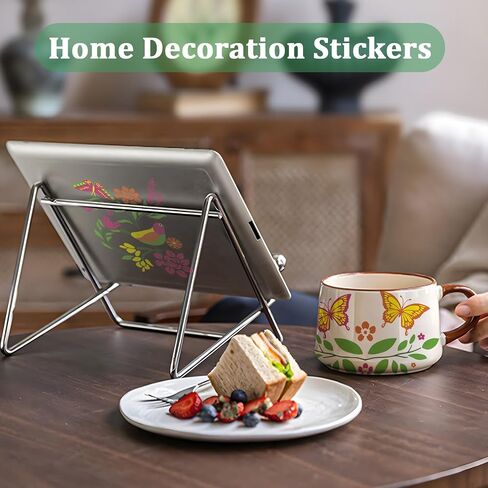 WANDIC 3 Sheets Rub on Transfer Sticker, Bird Flower Line Pattern Decorative Decal Furniture Decorative for Photo Album,Postcard Scrapbooking,15 * 30cm in Saudi Arabia