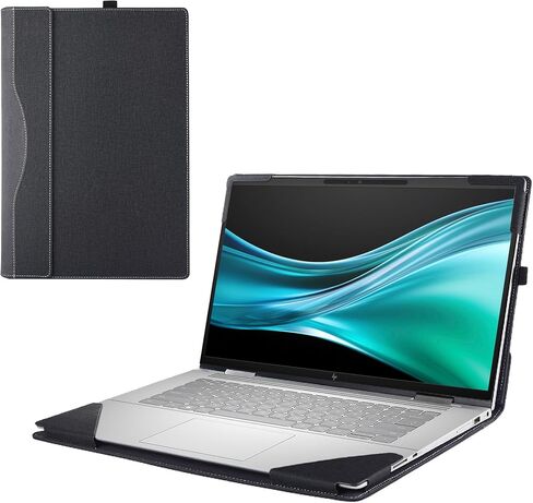 غلاف الكمبيوتر المحمول لـ HP EliteBook 840 G11 & لـ HP EliteBook 845 G11 14inch ، 2-in-1 PU Leather Bookwev (Black) in Kuwait