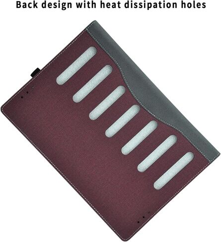 Case Cover for 13.3'' HP ProBook x360 435 G7 G8 G9 G10 Laptop，2 in 1 Separable Protective Shell PU Leather Notebook Bag Sleeve Accessory with Pen Holder (Wine red) in Saudi Arabia
