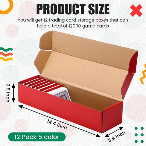 مربعات تخزين بطاقة Marspark Trading Card 12 Pack • 1000 عدد مع 36 مقسمات مموجة بطاقات البيسبول من الورق المقوى ، مربعات تخزين قابلة للتخزين للرياضة ، TCG وأكثر من 14.4 بوصة in Saudi Arabia