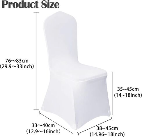 Vencede 50pcs Black Stretch Spandex Chair Cover, Chair Covers for Wedding, Universal Fitted Chair Cover Protector for Party, Banquet, Event, Hotel（Black） in Saudi Arabia