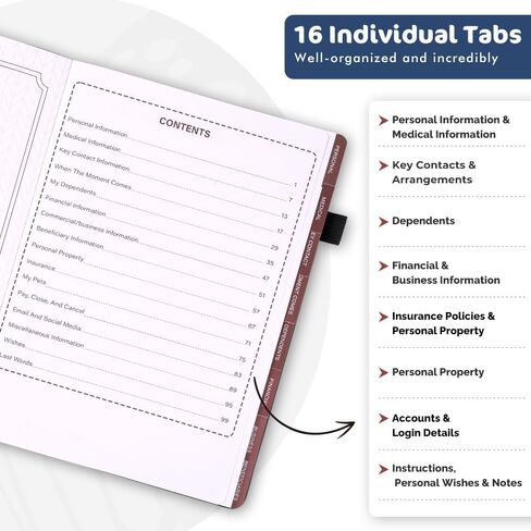 End of Life Planner, Wish List - Guided Final Arrangements When I'm Gone Workbook for Beneficiary, Last Wishes Preparation & Funeral Planning With Pockets for Documents,7x10" in Saudi Arabia