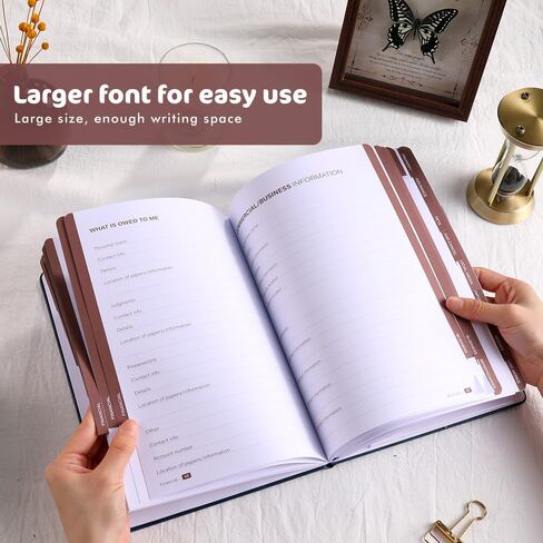 End of Life Planner, Wish List - Guided Final Arrangements When I'm Gone Workbook for Beneficiary, Last Wishes Preparation & Funeral Planning With Pockets for Documents,7x10" in Saudi Arabia