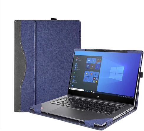 Case Cover for 13.3'' HP ProBook x360 435 G7 G8 G9 G10 Laptop，2 in 1 Separable Protective Shell PU Leather Notebook Bag Sleeve Accessory with Pen Holder (Wine red) in Saudi Arabia