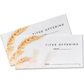Tithe Offering Envelopes for Church | 3 1/16" x 6 5/16" | Pack of 100