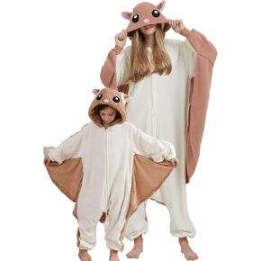 DarkCom Kids Animal Onesie,Women and Mens Cosplay Flying Squirrel Onesie Halloween Costume Christmas Pajamas Sleepwear