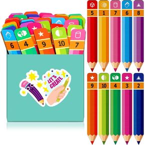 Outus 101 Pcs Pencils Name Flip Sticks Classroom Must Haves Tally Sticks Name Tags Teacher Student Grouping Flip Stick for Educational and Learning Classroom Supplies