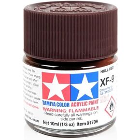 TAMIYA Acrylic Mini XF9 Hull Red TAM81709 Plastics Paint Acrylic