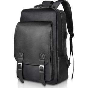 Laptop Backpack for Men Womne 15.6 Inch Waterproof Daily Purse Casual Carry On College Daypack with USB Charging Port Airline Flight Approved Personal Item Bag for Work School Travel (Coffee)