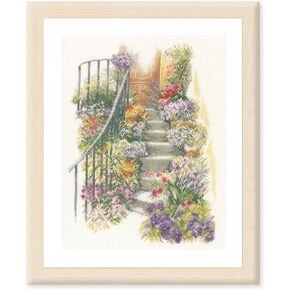 Lanarte Counted Cross Stitch kit Flower Stairs