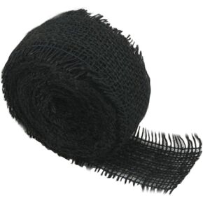 2.5 inch Natural Burlap Ribbon 10 Yard Roll with Frayed Edges