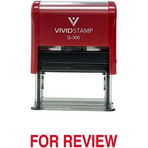 for Review Office Self Inking Rubber Stamp (Red Ink) - Large