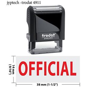 Official -Trodat 4912 Self Inking Rubber Stamp Red Ink