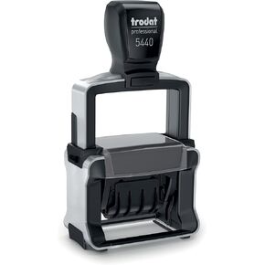 Trodat Professional Date Stamp 5440L – Self Inking with English Message Options – Red and Blue Impression