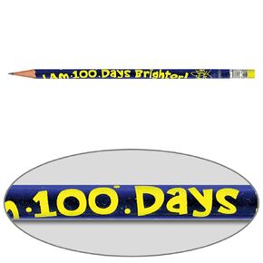 Really Good Stuff I Am 100 Days Brighter Pencils -12 Pack - 100th Day of School Pencils - Happy 100th Day of School Gifts for The Classroom