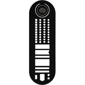 Faccito Stainless Steel Metal Stencil Bookmark 2.5 x 8 Inches Black Bookmark Journaling Metal Journal Stencil for DIY Engraving, Painting, Template, Scrapbook, Planner