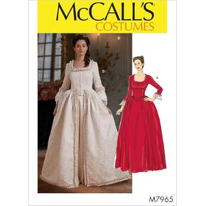 McCall Pattern Company McCall's Women's Victorian Costume Dress and Jacket, Sizes 14-22 Sewing Pattern, White