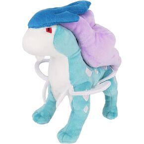Sanei Pokemon All Star Series - PP64 - Suicune Stuffed Plush, Blue, Purple, 8.5"