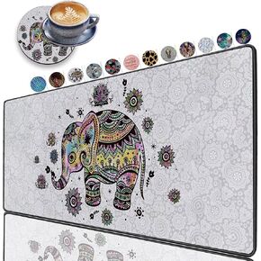 Extended Large Gaming Mouse Pad and Coaster with Stitched Edge 31.5x11.8 inch Non-Slip Rubber Base Mouse Pad, Suitable for OfficeHome Desk Mat-Bible Verse Pink Phil 4-13