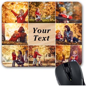 Personalized Multiple Pictures/Photos 8 Images and Text Customized Gift Custom Gaming Mouse Pad