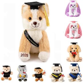 8 Inch Graduation Plush Stuffed Animal Puppy Dog Class of 2025