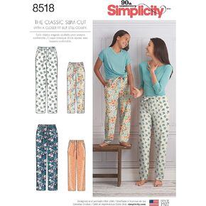 Simplicity Creative Patterns Sewing Pattern Sleepwear, A (S-L/X-Small-X-Large)