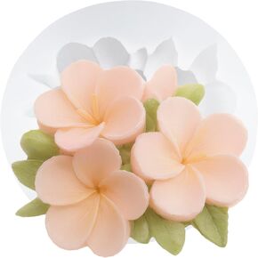 Plumeria Candle Mold Frangipani Flower Candle Silicone Molds Flower Resin Casting Mold for Candles Making Aromatherapy Candles Wax Polymer Clay Home Decoration