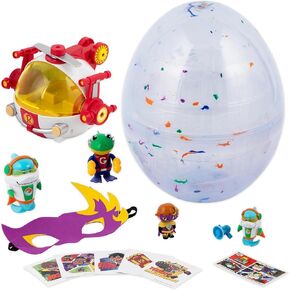 RYAN'S WORLD The Movie Giant Mystery Egg, Discover 12 Exciting Mystery Toys Inside, Official Toys for Boys & Girls 3+, Exclusive Blind Box Figures, 12Pcs