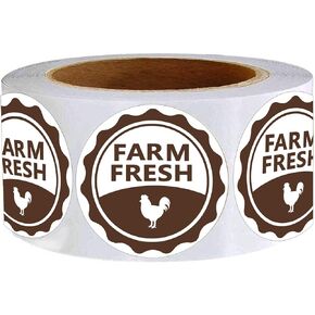 Top label Fresh Eggs Stickers,Top label Labels for Farmers Market Package,Egg Carton Labels,2 Inch 500 Pcs
