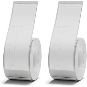 Jewelry Label Paper for NIIMBOT b1/b21/b3s Label Maker 2Rolls White Waterproof,Self-Adhesive Office and Home Labeling Tape Replacement.