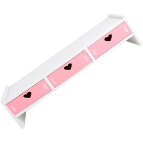 Desk Monitor Riser Stand: Monitor Booster Desktop Storage Drawer Plastic Monitor Supports for Screen Printers Office Table Accessories
