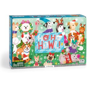 Mudpuppy Ho Ho Howl! – 12 Days of Puzzles Featuring 12 Paw-some 48 Piece Mini Jigsaw Puzzles Of Adorable Puppies Celebrating Christmas!