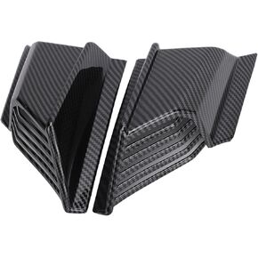 Front Spoiler, Scratchproof Impact Protection Fairing Winglets Easy To Clean Professional for ADV 160 2019‑2024 (Carbon Fiber Style)