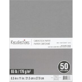 600 Sheets White 8.5" x 11" Cardstock Paper by Recollections - Acid and Lignin Free Paper for Scrapbooks, Arts & Crafts - Bulk Pack