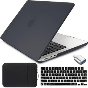 Batianda Compatible with New MacBook Air 13.6 inch Case 2022 2024 M2 M3 Chip Model A2681 A3113, Hard Shell Case with Durable Laptop Sleeve Bag & Keyboard Cover, Crystal Clear