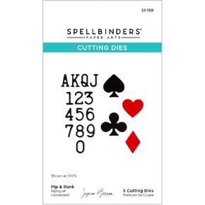 Spellbinders S1-159 Pip & Rank Etched Dies from The Jack of All Trades Collection by Jaycee Gaspar