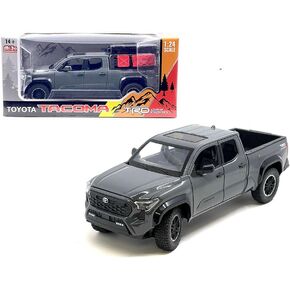 Diecast Model Car Compatible for Toyota Tacoma TRD Off-Road Diecast Model Car, 1:24 Scale, Grey, 2024 Limited Edition Die-Cast New Tooling H08778-GRY