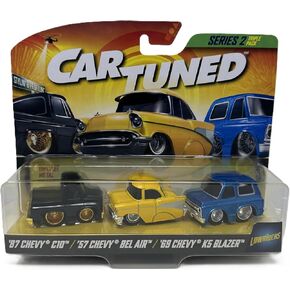 Diecast Model Car Compatible with CarTuned 1:64 Lowriders Series 2 Stylin’ & Profilin’ 3-Pack 2024 Limited Edition 592549