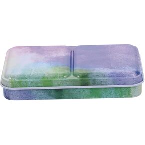 LIFKOME 1set Empty Watercolor Pigment Storage Box Art Paint Organizer Compartments Elegant Design for Artists and Beginners for Watercolor Supplies and Projects