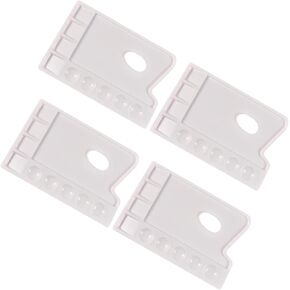 LIFKOME 4pcs Painting Tray Plastic Pigment Trays Shape for Fixing Plate and Mixer