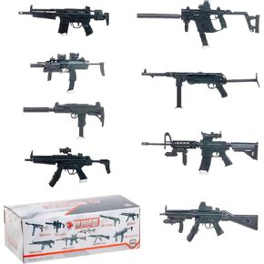 8 Pcs Assembly Submachine Gun Toy Model Action Figure Set HK53, MK18, MPSSDS, Uzi, KRISVECTOP, MPS, MP40, MP7 for DIY Military Toy Collectioin
