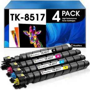 MasaiMara TK-8517 TK8517 TK-8517K TK-8517C TK-8517Y TK-8517M Compatible Toner Cartridges for Kyocera Copystar CS-5052ci CS-6052ci TASKalfa 5052ci 6052ci Printer (Black Cyan Magenta Yellow, 4-Pack)