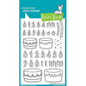 Lawn Fawn LF3770 Cake It Easy 4X6 Clear Stamp Set
